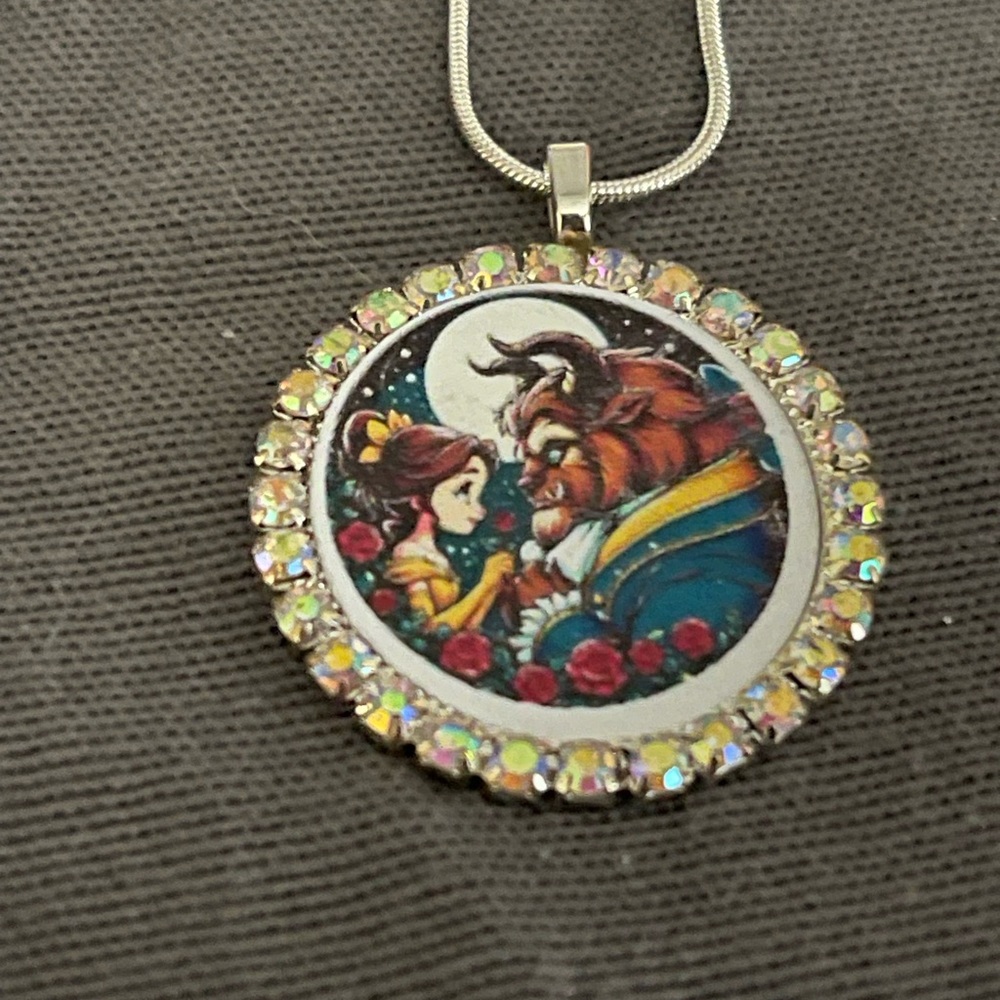 Beauty And The Beast Pendant Necklace - image 1